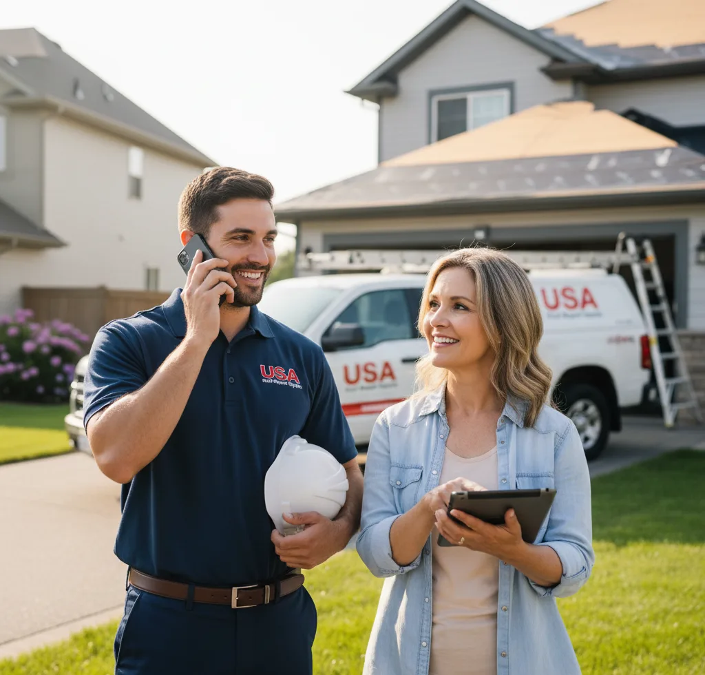 USA Roof Repair Experts customer support in Jerseyville